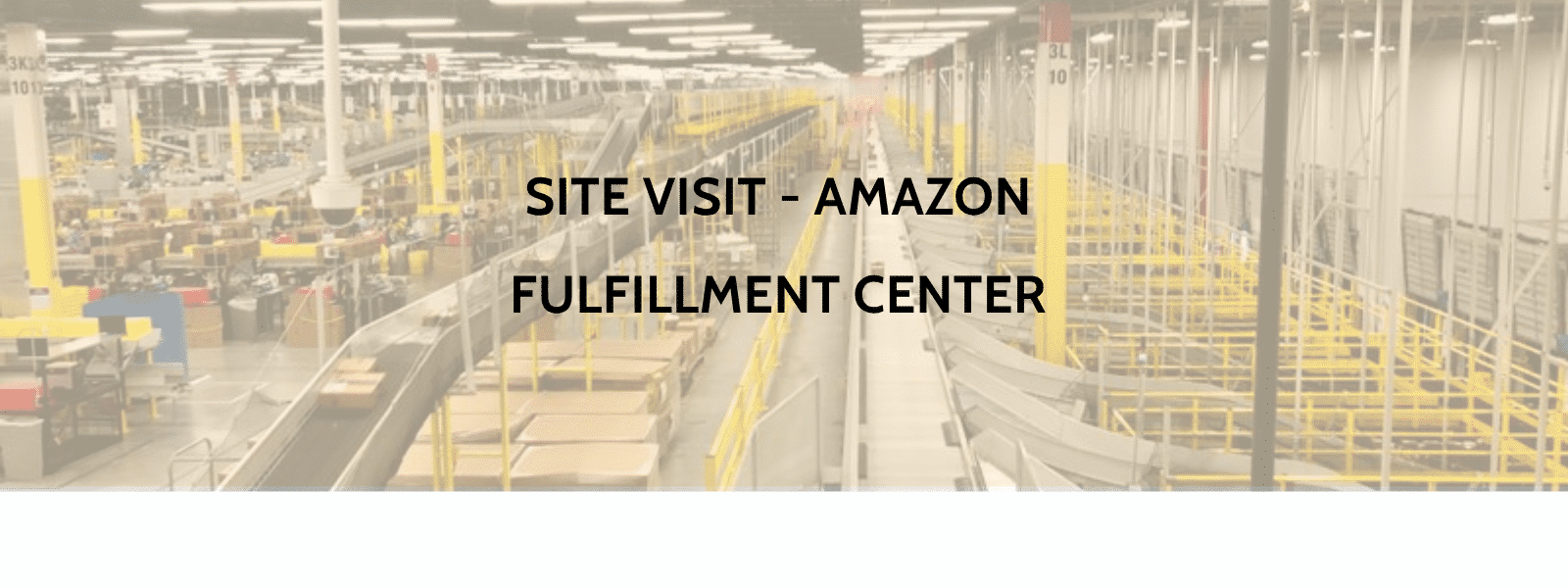 Site visit – Amazon fulfillment center